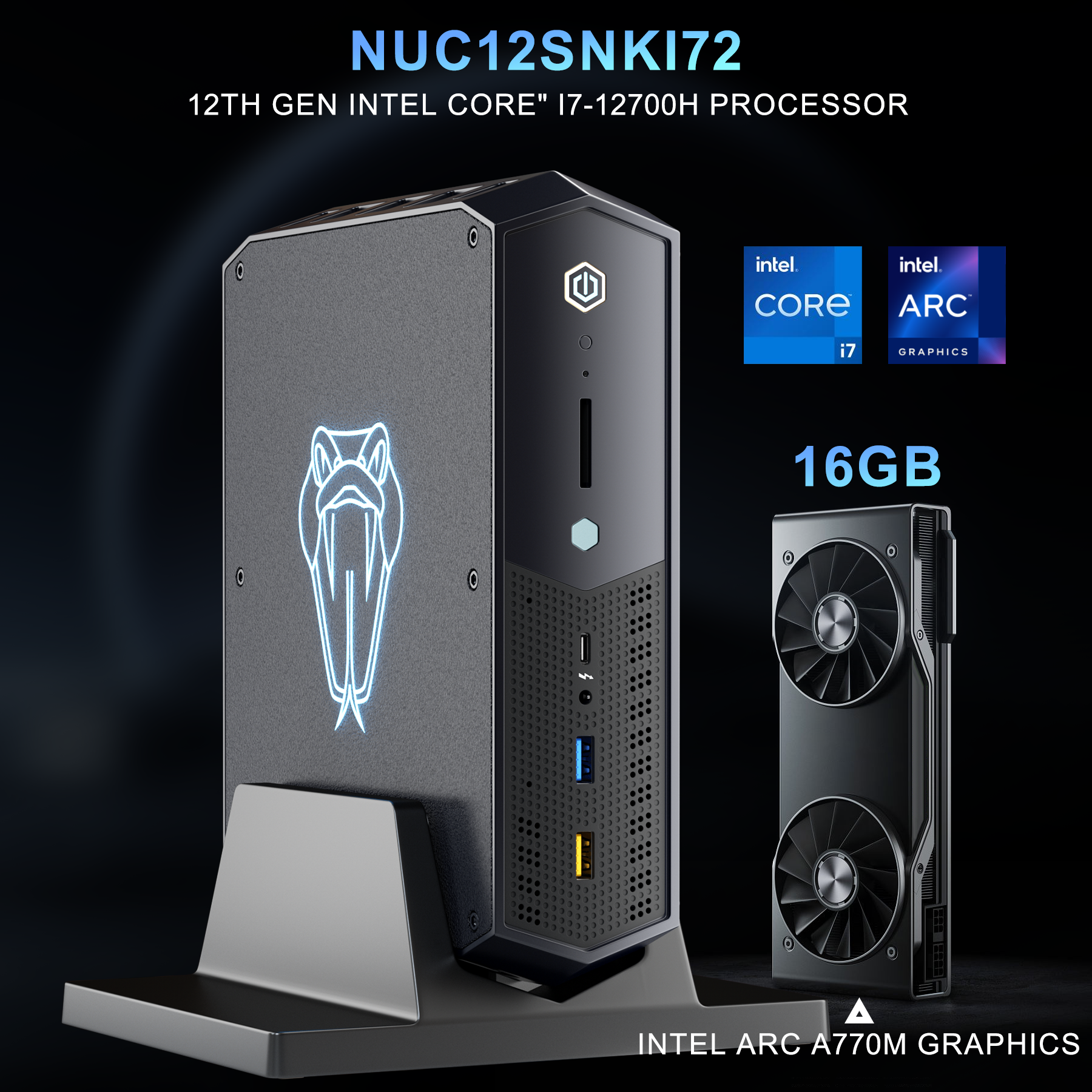 Intel® NUC 12 Enthusiast Serpent Canyon with Core i7 Processor- NUC12SNKI7