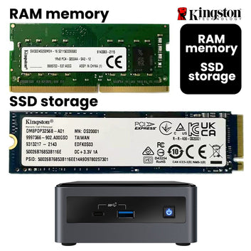 Intel NUC 10 Performance  kit  with Kingston SSD Storage and RAM Memory